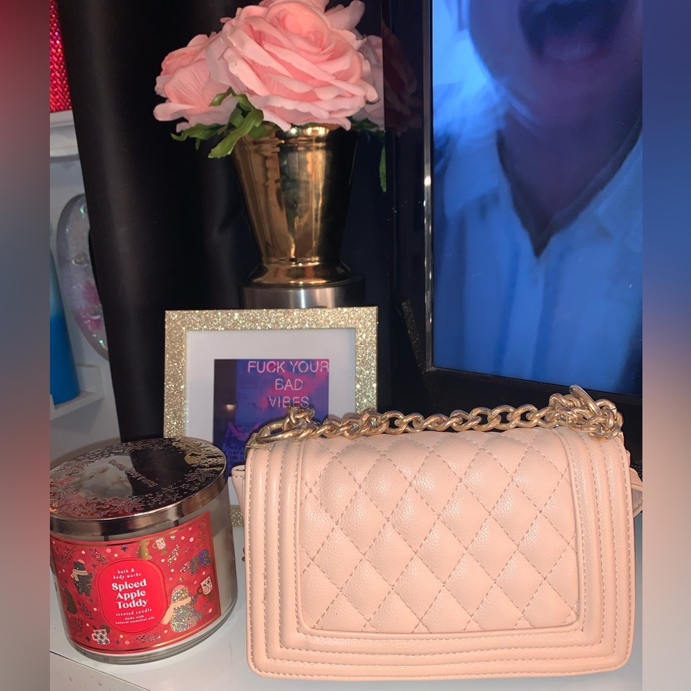Light pink small crossbody purse